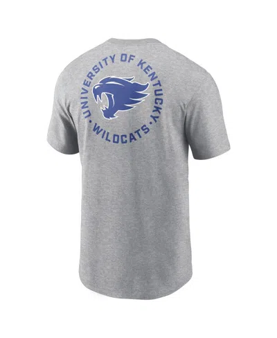 Nike Men's Heather Gray Kentucky Wildcats Campus 2-hit T-shirt In Gray