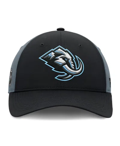 Fanatics Men's Black/charcoal Utah Mammoth Primary Logo Adjustable Hat