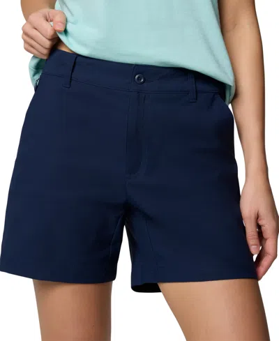 Columbia Women's Mid-rise Leslie Falls Ii Shorts In Blue