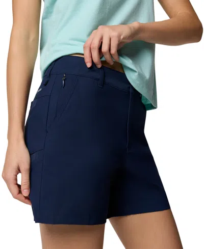 Columbia Women's Mid-rise Leslie Falls Ii Shorts In Blue