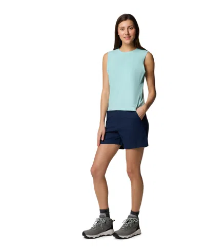 Columbia Women's Mid-rise Leslie Falls Ii Shorts In Blue