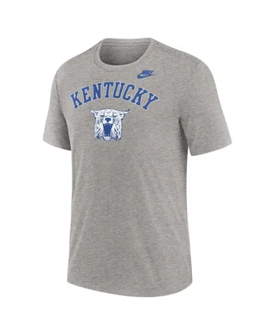 Nike Men's Heather Gray Kentucky Wildcats Legacy Arch Tri-blend T-shirt In Gray