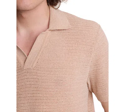 Paisley & Gray Johnny Collar Polo Shirt In Brown