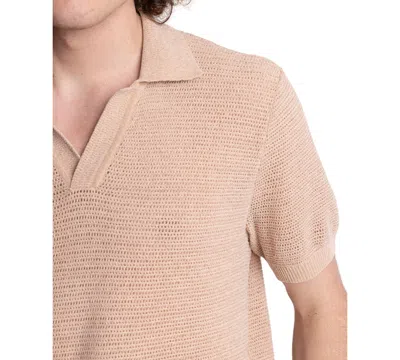 Paisley & Gray Johnny Collar Polo Shirt In Brown