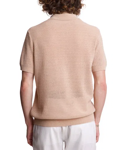 Paisley & Gray Johnny Collar Polo Shirt In Brown