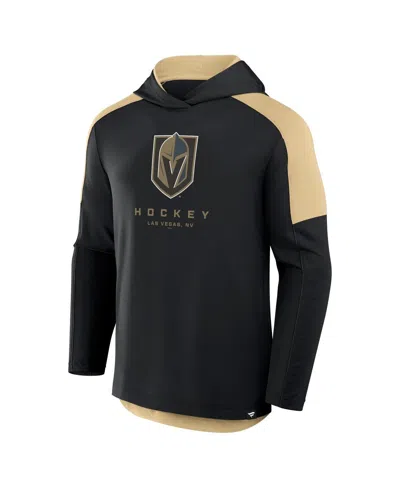 Fanatics Men's Black Vegas Golden Knights Meta Game Transitional Pullover Hoodie In Black