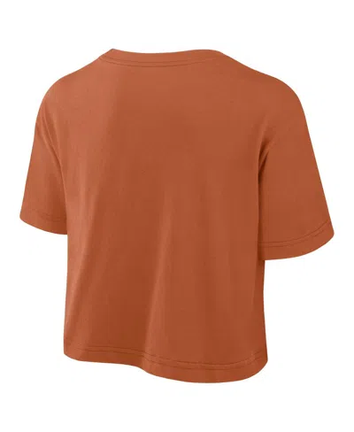 Nike Women's Texas Orange Texas Longhorns Power Pursuit Athletic Prep Arch Performance Cropped T-shirt
