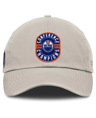 Fanatics Women's Natural Edmonton Oilers 2025 Western Conference Champions Adjustable Hat