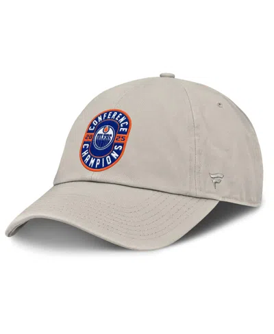 Fanatics Women's Natural Edmonton Oilers 2025 Western Conference Champions Adjustable Hat