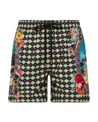 Camilla Printed Mid Length 12 Boardshorts In Black