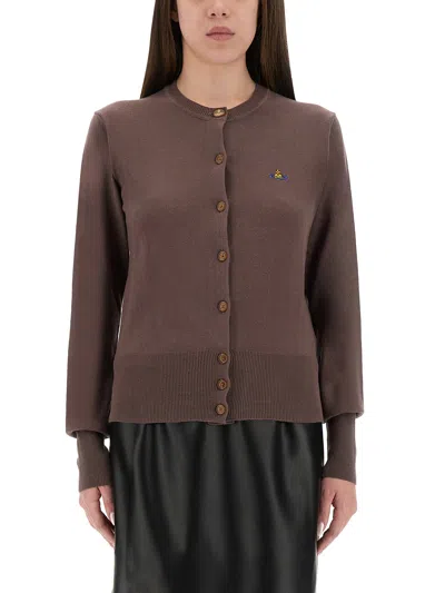 Vivienne Westwood Brown Bea Cardigan In Brown