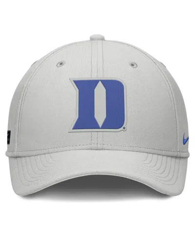 Nike Gray Duke Blue Devils Rise Practice Performance Adjustable Hat