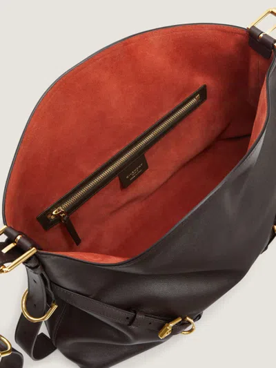 Givenchy Medium Voyou Calfskin Shoulder Bag With Buckle Fastening In Brown
