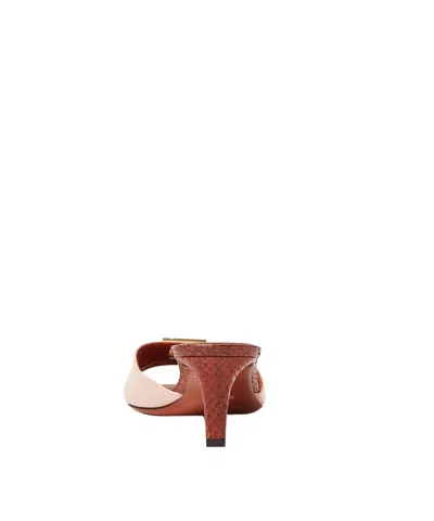 Fendi Pink And Brown Ayers Medium-heeled Sandals