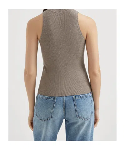 Brunello Cucinelli Sleeveless Knitted Vest In Gray