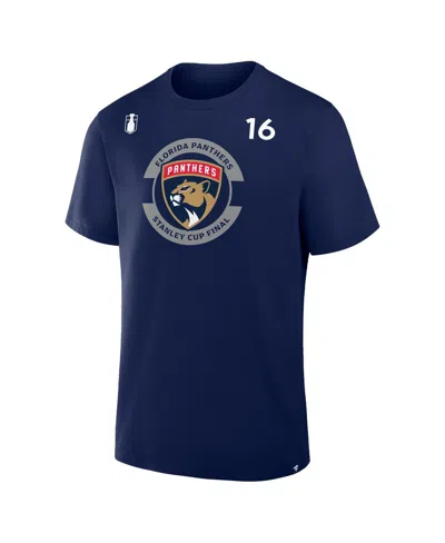 Fanatics Men's Aleksander Barkov Navy Florida Panthers 2025 Stanley Cup Final Authentic Pro Name Number T-shi In Blue
