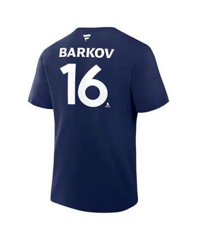 Fanatics Men's Aleksander Barkov Navy Florida Panthers 2025 Stanley Cup Final Authentic Pro Name Number T-shi In Blue