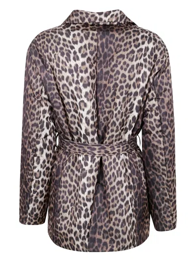 P.a.r.o.s.h Leopard-print Belted Coat