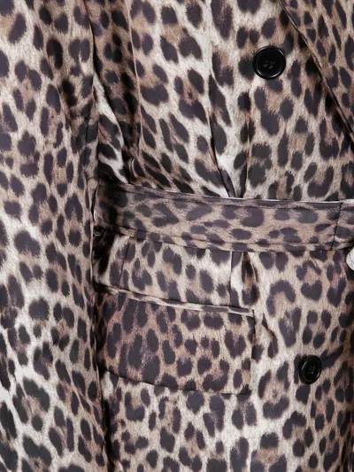 P.a.r.o.s.h Leopard-print Belted Coat