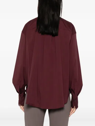 Brunello Cucinelli Monili Chain-embellished Shirt In Red