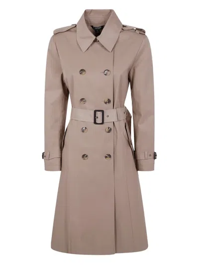 Ralph Lauren Belted Trench Coat In Multi