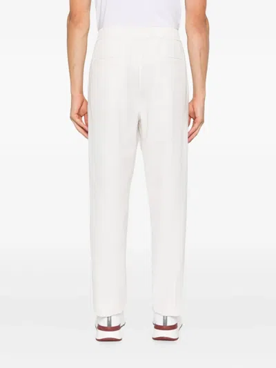 Brunello Cucinelli Cotton Track Pants In White
