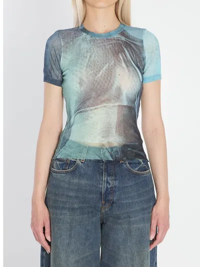 Jean Paul Gaultier Water Baby Tee Woman Indigo In Blue