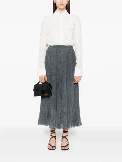 Ermanno Scervino Silk Shirt In White