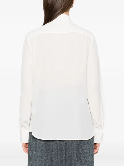 Ermanno Scervino Silk Shirt In White