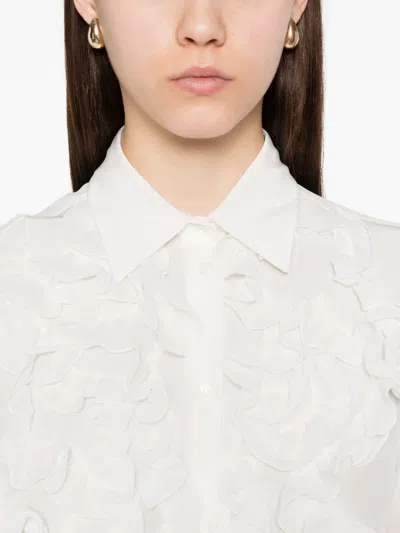 Ermanno Scervino Silk Shirt In White