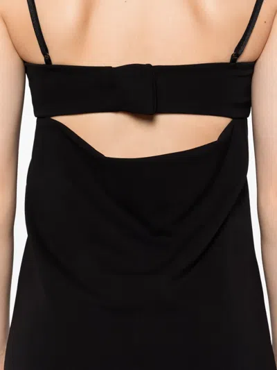 Sportmax Mini-length Sleeveless Dress Adjustable Straps In Black