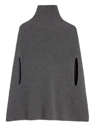 Jil Sander High-neck Ribbed Cape