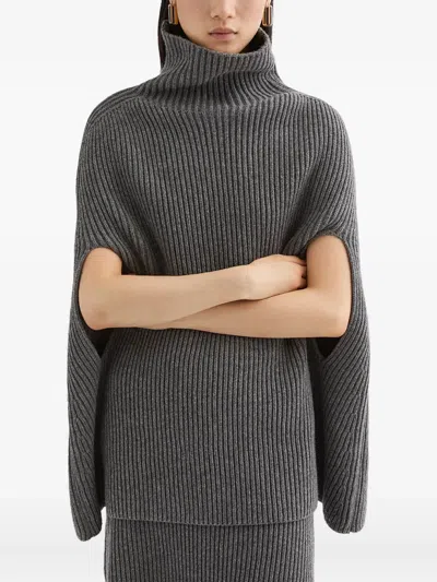 Jil Sander High-neck Ribbed Cape