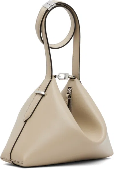 Totême Taupe Bevel Leather Wristlet Clutch