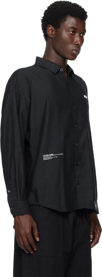 Neighborhood Black L/s Overshirt In Black