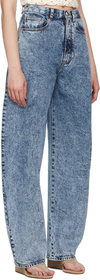 Alaïa Alaia Women Rounded Jeans In Snow Denim