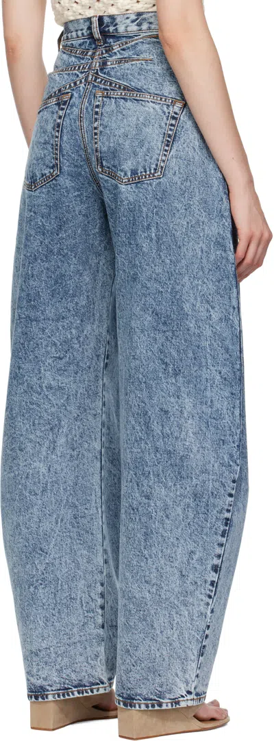 Alaïa Alaia Women Rounded Jeans In Snow Denim