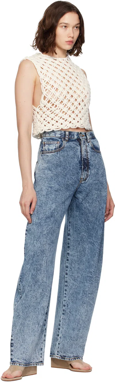 Alaïa Alaia Women Rounded Jeans In Snow Denim