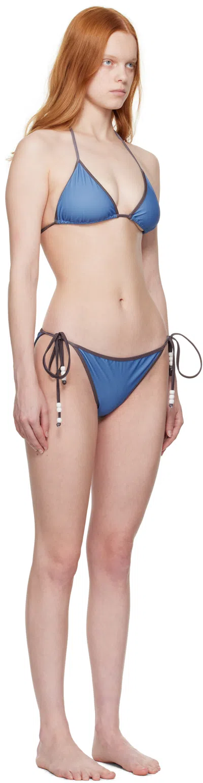Bellini Bikini Ssense Exclusive Blue & Brown Daphne Bikini