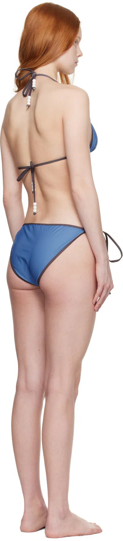 Bellini Bikini Ssense Exclusive Blue & Brown Daphne Bikini