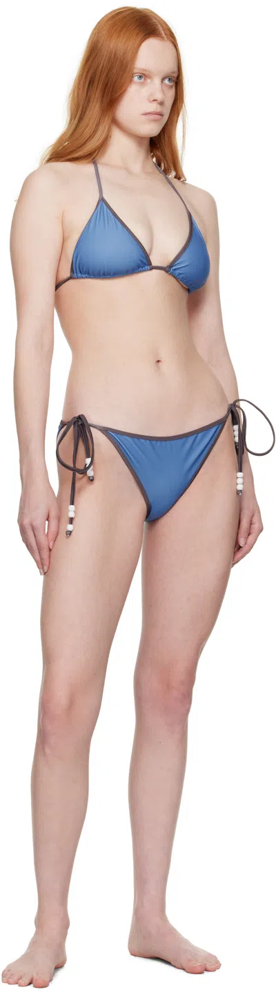 Bellini Bikini Ssense Exclusive Blue & Brown Daphne Bikini