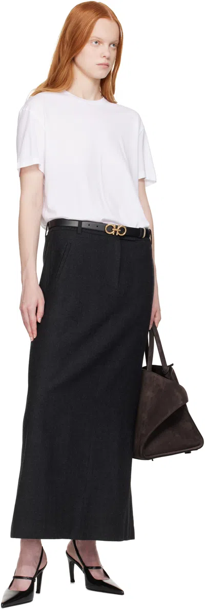 Ferragamo Navy & Black New Gancini Reversible Belt