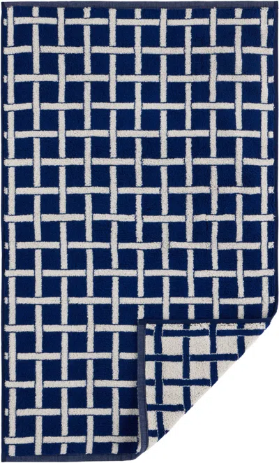 Dusen Dusen Navy Pattern Towel Set, 5 Pcs