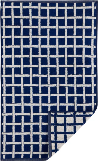 Dusen Dusen Navy & White Pattern Towel Set, 3pcs