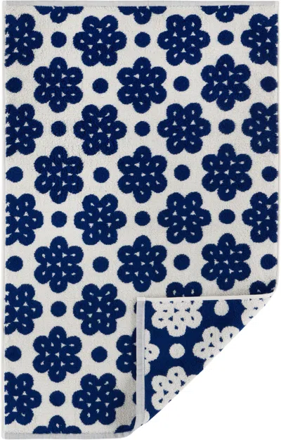 Dusen Dusen Navy & White Pattern Towel Set, 3pcs