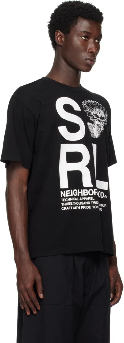 Neighborhood Black 'srl' S/s-1 T-shirt In Black