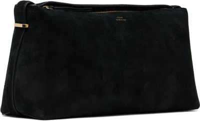 Totême Toteme Pre Suede Leather Clutch In Black