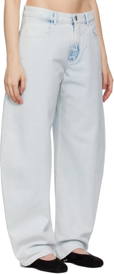 Alaïa Blue Low Waist Round Jeans In Blue