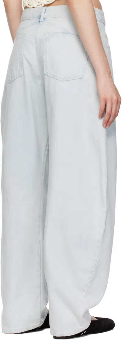 Alaïa Blue Low Waist Round Jeans In Blue