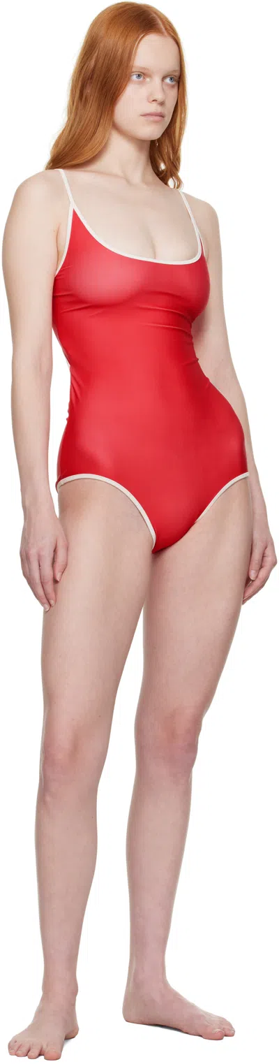 Bellini Bikini Ssense Exclusive Red & White Saona Swimsuit